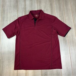 Chick Fil A Polo Shirt Men’s Size M Dark Red Burgundy Maroon Stretch